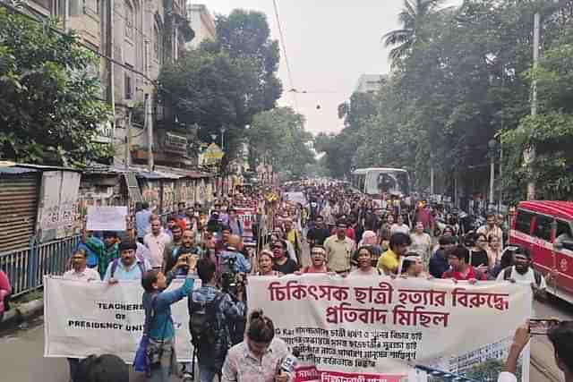 A protest rally in Kolkata.